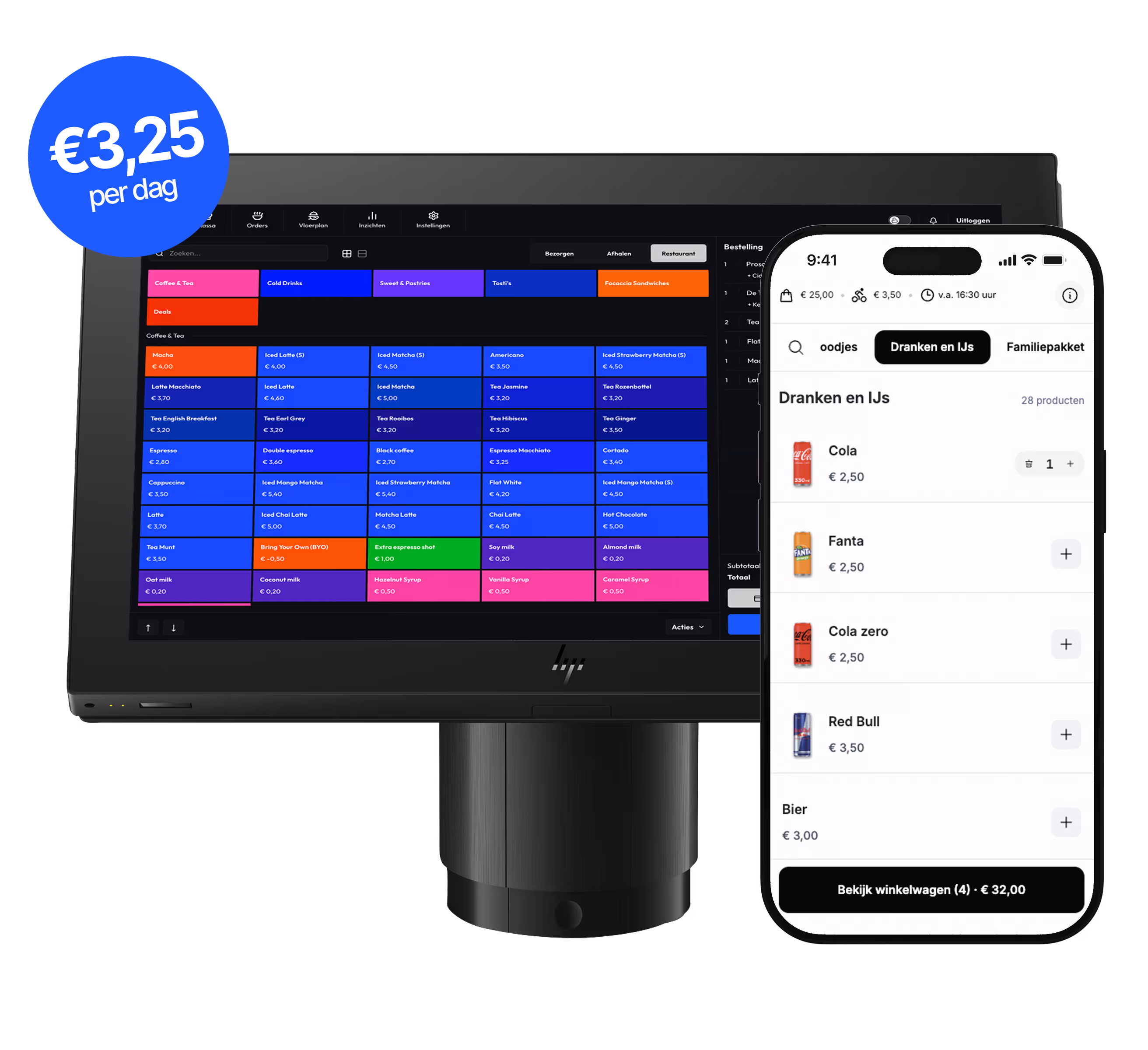 Horeca software voor  afhaal- en bezorgrestaurants